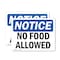 Signmission No Food Allowed, 5 in W x Rectangle, Vinyl Decal OS-2PACK-NS-D-35-L-14557 - alternate 1